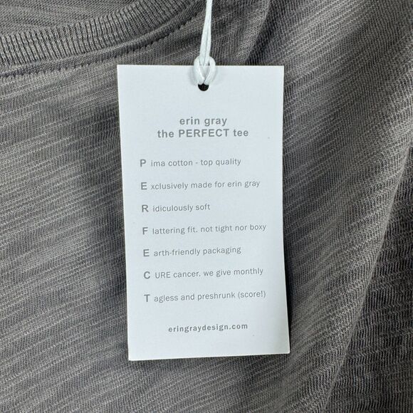 Erin Gray Cya Pima Cotton Top Women's Medium Brown Long Sleeve Shirt NWT - Picture 7 of 10